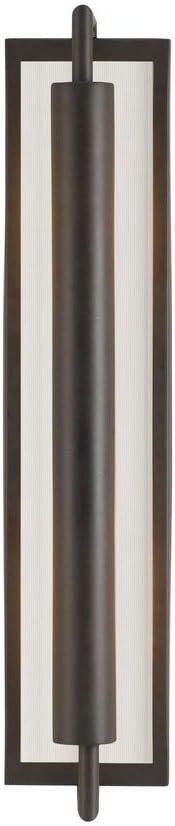 Feiss WB1451ORB Mila Mirrored Glass Wall Vanity Bath Sconce Lighting, Bronze, 1-Light (5"W x 15"H) 60watts