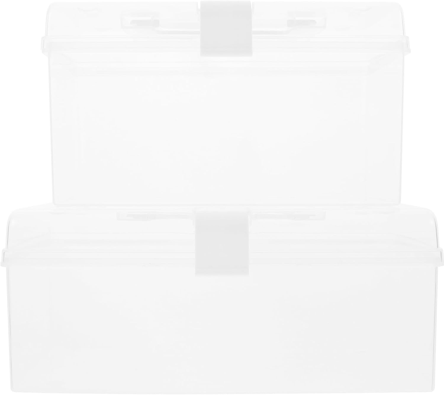 Hemobllo 2 Pack Plastic Storage Box for Medicine and Cosmetics