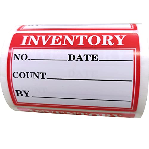 Inventory Organizer Stickers Inventory Labels 2 X 3 Inch Inventory Control Labels Warning Label Inventory Count Date By Control Labels Stickers For Management,Shipping,Handling,Packing,Moving 250 Pcs #TOP5