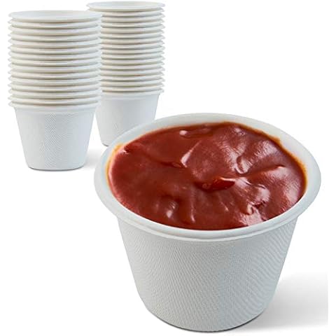 Green Earth, 4 oz Bagasse Compostable Cups, Biodegradable Sugarcane Fiber Material, White, 50-Pack Cover