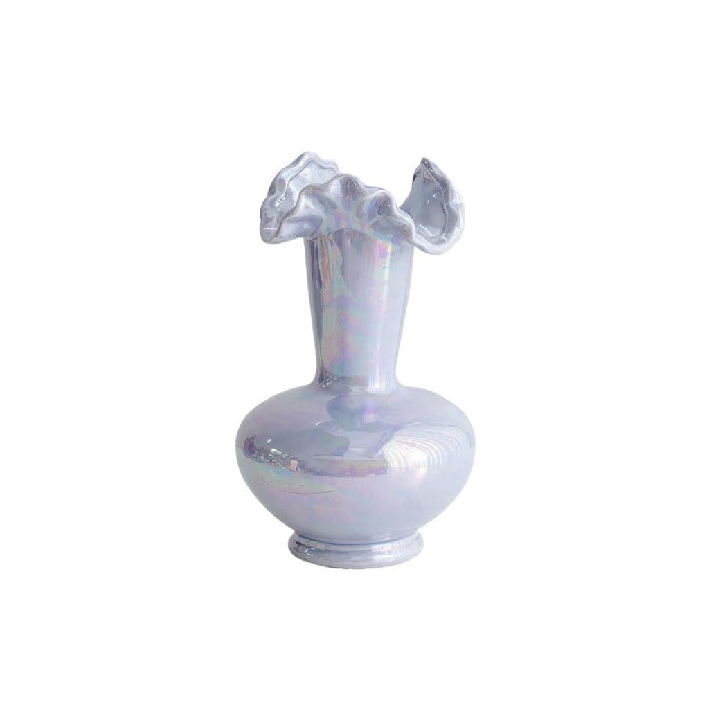Vase Ceramic Hydroponic Vase Living Room TV Cabinet Desktop Study Flower Arrangement Ornaments Ceramic Vase(A)