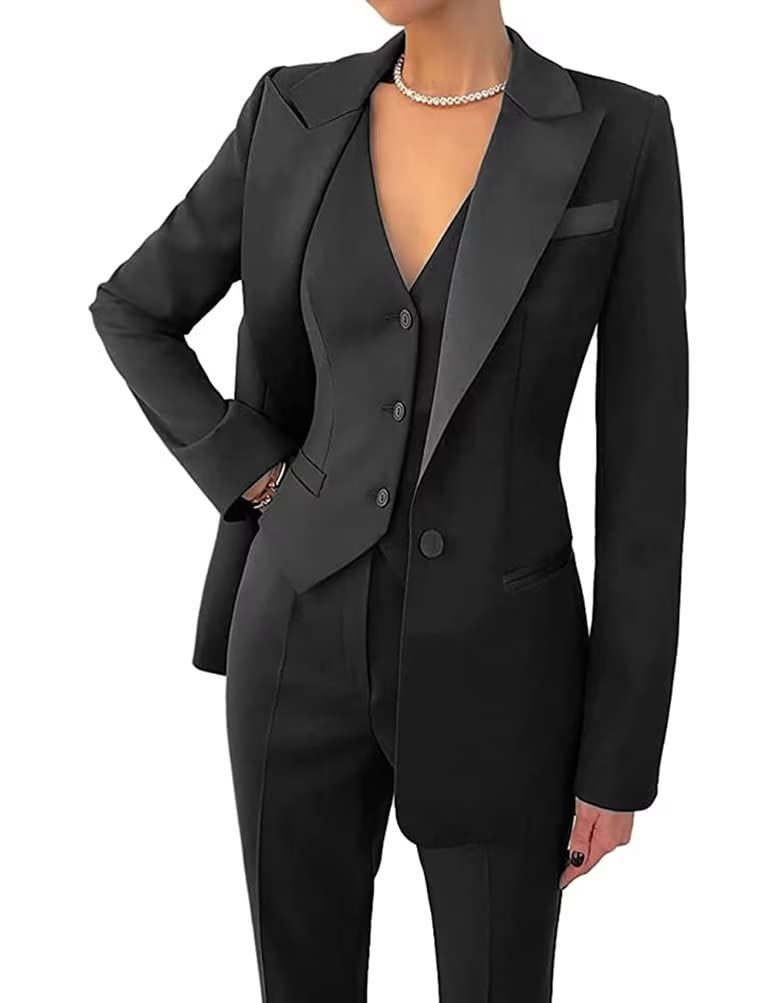 Pant Suits for Women 3 Pieces Wedding Tuxedos Suit Set Business Casual Outfits for Women