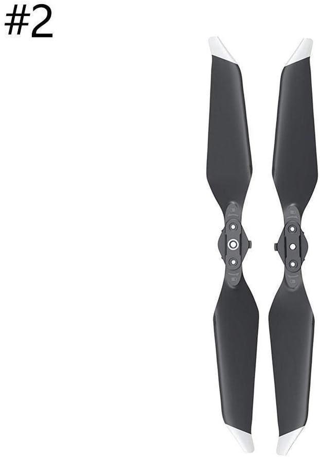 2 Pairs DJI Genuine Low-Noise Quick-Release Propellers for Mavic Pro or Mavic Pro Platinum, 8331 Sliver Stripes