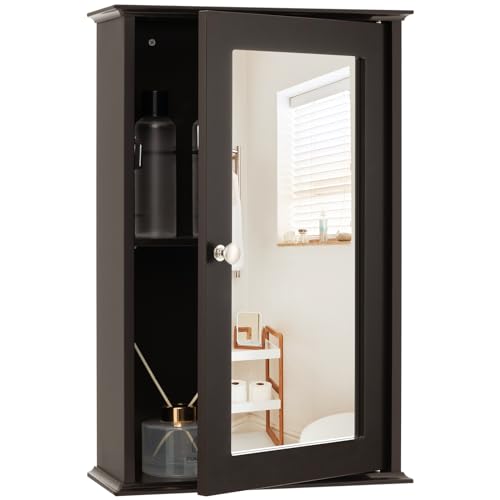 LOKO Bathroom Medicine Cabinet with Mirror, Wall Mounted Storage Cabinet
