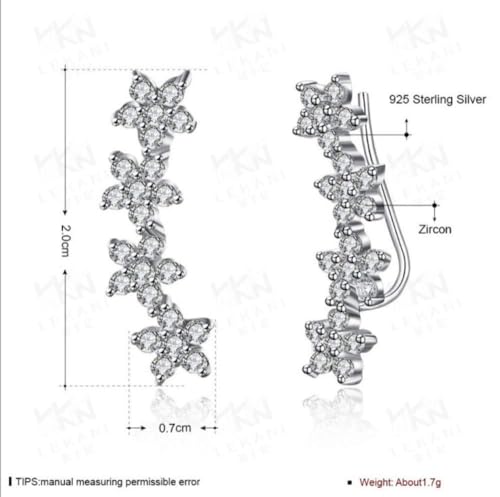 Boucles d'oreilles hoops studs crystal femme bijoux oreilles - 2