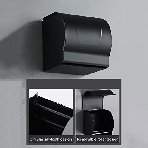 Porte-serviettes noir double en aluminium mat avec crochets muraux - 8
