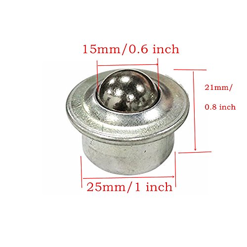 Ball Transfer Unit KangTeer 10pcs 5/8" Universal Base Metal Ball