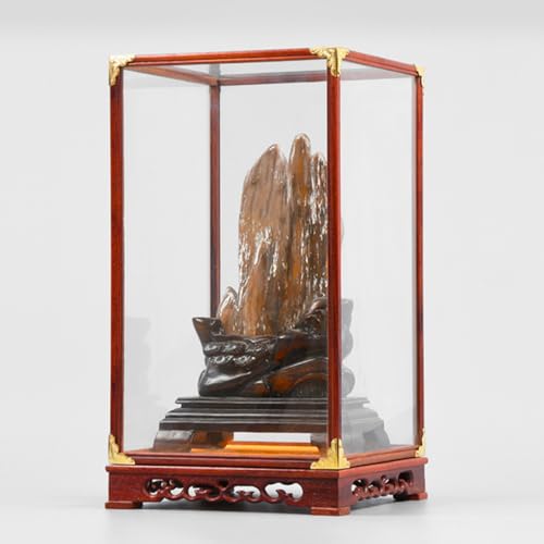 Vitrine pour figurines en verre boîte rangement decorative objets