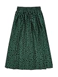Milumia Women's Vintage Floral Printed A Line High Waist Flare Flowy Summer Midi Skirts B Green Medium