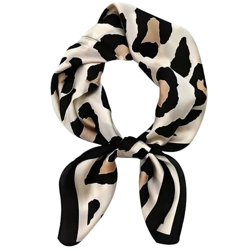 GWAWG Pañuelo de pelo para mujer, Bandanas de satén para mujer, leopardo, pañuelo de satén elegante, bandana para el cabello, accesorios ligeros y a la moda, pañuelo de sueño de seda