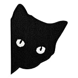 Urbanski Patch süße neugierige Katze zum Aufbügeln 7 x 5,6 cm | Aufnäher Applikation Bügelbild