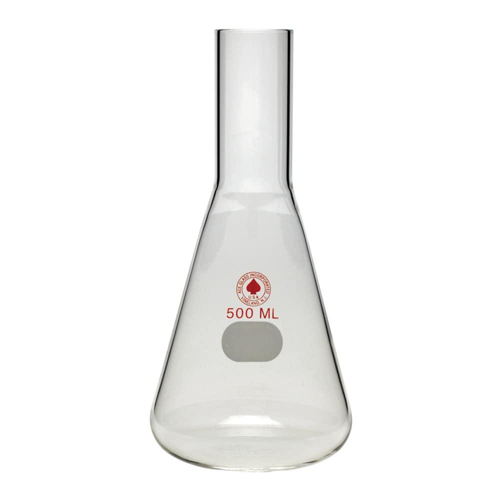 3884-40 Series Shake Flask Without Baffled, Plain Neck, Long, 38 mm Cap Size, 6L Capacity