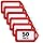 Mifflin-USA - Luggage Tags - Red, 50 PK - Bag Tag for Baggage - Suitcase Accessory Bulk