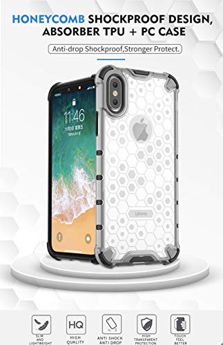 Image of Glasgow | for Oppo A9 2020 Honeycomb Pattern Back Case Cover for Oppo A9 2020 with 4 Bumper Corners and Military Grade Protection - Black