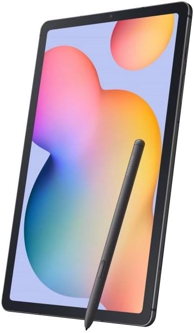 Samsung Galaxy Tab S6 Lite with S Pen actively being used for drawing on the screen.