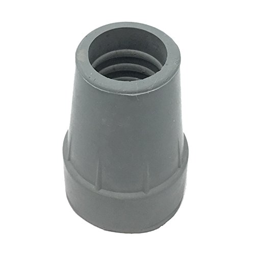 Pcp Replacement Cane Tips, 3/4 Inch / 1.9 Cm Diameter (Gray, Two Tips), Grey, 3/4-Inch Diameter #TOP1