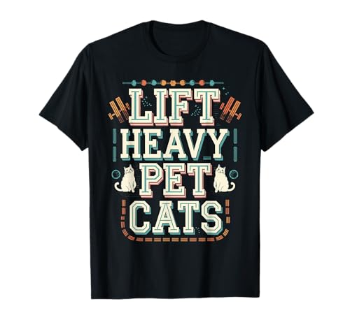 Funny Cat Weightlifting Workout T-Shirt