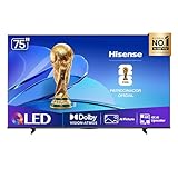 Hisense Smart TV UHD 4K QLED 75' Polegadas 75Q6QV com HDR10+, Dolby Atmos, Sports Mode, Game Mode Plus e Compatível com Alexa