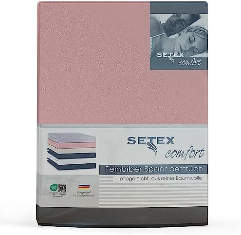 SETEX Prześcieradło z gumką z delikatnej flaneli, 100 x 200 cm, 100% bawełna, liliowe, 1210 100200 407 320