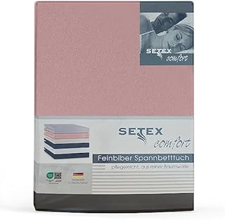 SETEX Prześcieradło z gumką z delikatnej flaneli, 100 x 200 cm, 100% bawełna, liliowe, 1210 100200 407 320