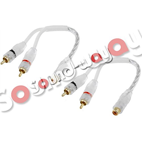 2 adattatori Splitter cavo RCA 1 femmina - 2