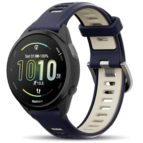 Farluya 20mm �V���R���r���v�o���h Garmin Forerunner 165/55/Vivoactive 5/6�ɑΉ� �\�t�g�h���N�C�b�N�����[�X�X�|�[�c�X�g���b�v Venu Sq 2/ Forerunner 245/645/Vivoacti