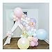 Shimmer and Confetti Premium 84 Pack Pastel Rainbow Unicorn Balloon Arch and Garland Kit - 6 Gold Confetti, Strip, Pink, Purple, Yellow, Blue, Green. Unicorn Donut Ice Cream Party Supplies, Birthdays and Baby Showers
