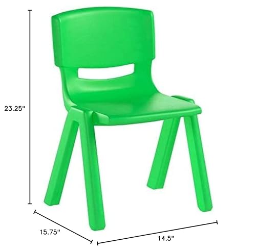 Flash Furniture 5 Pack Green Plastic Stackable School Chair With 13.25'' Seat Height #TOP4