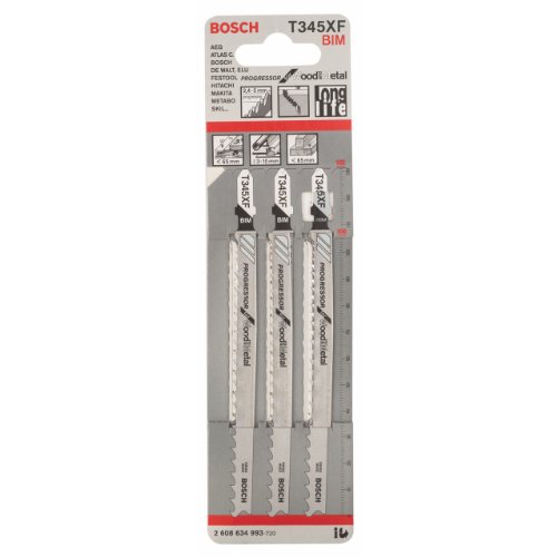 Bosch Accessories T 345 Xf:Progressor Wood&Metal: 3Uds