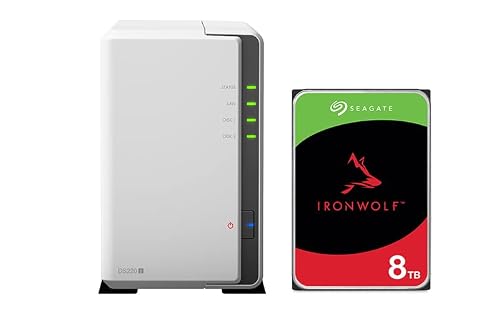 Synology DS220j NAS-Server 16 TB mit 2 Bay für Zuhause