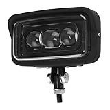 FATECIM 6.5' x 3.5' Vintage Motorcycle Square LED Headlight Hi/Lo Beam Retro Rectangular Headlamp with Visor Bottom Mount Universal For Harley Cruiser Bobber Chopper Yamaha Honda Cafe Racer Black