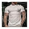 GYMTIER Spartan Forged - Symbol Pocket - Men's Gym T-Shirt Bodybuilding Training Workout Lifting Top Clothing, White, XL #1