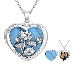 Water Lily Flower Locket Necklace