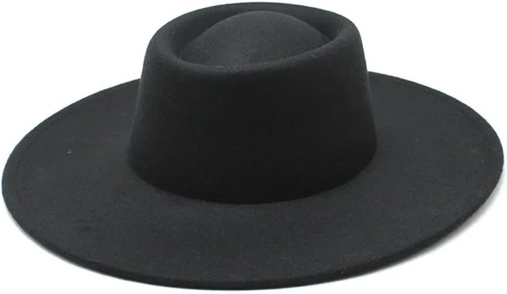 Big Wide Brim Fedora Hat for Women Felt Panama Church Hats Wedding Dress Jazz Cap Leather pnnrk 57-59CM