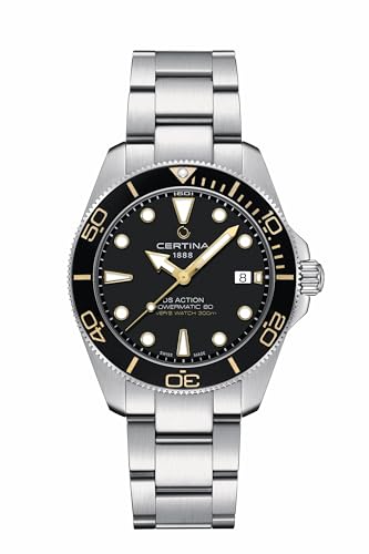 Certina DS Action Gent 40.5mm Steel Black Gilt