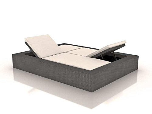 Preisvergleich Produktbild ARTELIA Polyrattan Doppelliege HYPNOS grau