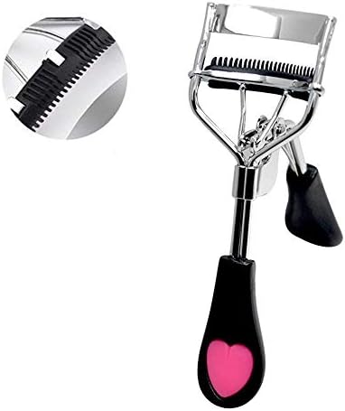 Pinkiou Eyelash Curler Lash Curling Tool False Lashes Accessory with Built in Comb(Black)