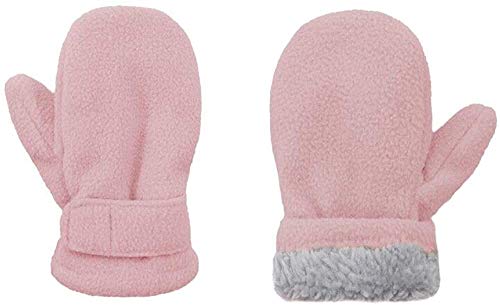 Century Star Fleece Lined Mittens For Baby Boys Girls Easy-On Toddler Warm Gloves Winter Outdoor Mittens 1 Pair Pink 2-4 Years #TOP8