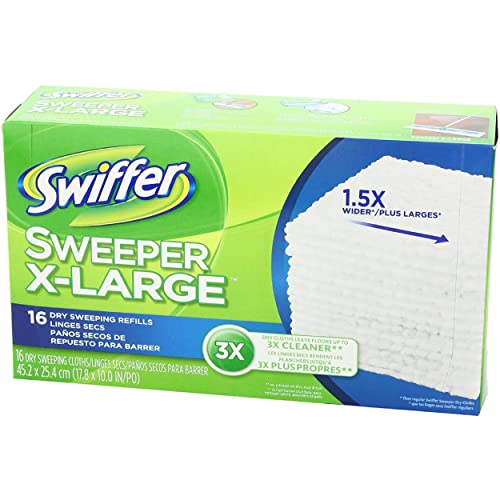 Sweeper Xl Dry Sweeping Pad Refills For Floor Mop Unscented 16 Count (Pack Of 6) #TOP1