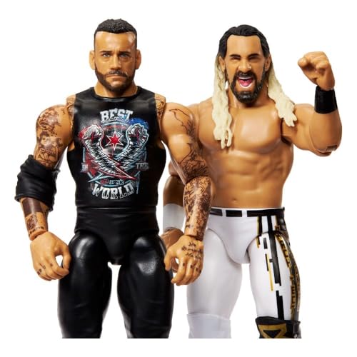 WWE Main Event Showdown Figurines CM Punk vs Seth Freakin Rollins 2 Pack 15 cm - vue 5