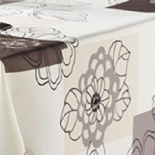 60 X 80-Inch Rectangular Tablecloth Ivory White Floral Blossom Thanksgiving, Stain Resistant, Washable, Liquid Spills Bead Up, Seats 6 To 8 People (Other Size: 63" Round, 60 X 95", 60 X 120"). #TOP2