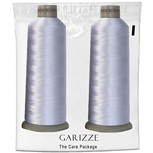 Garizze 1800 Madeira Embroidery Thread - Madeira 1801 - (2 Pack) White Embroidery Thread - 5500Yd For All Purpose Sewing thumb #3