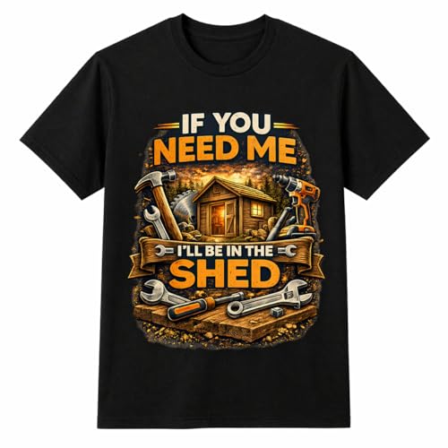 BestaFiesta Fathers Day Funny Dad Gifts for Him T-Shirts for Men UK Dads Shed Birthday Step Dad Black M (Medium)