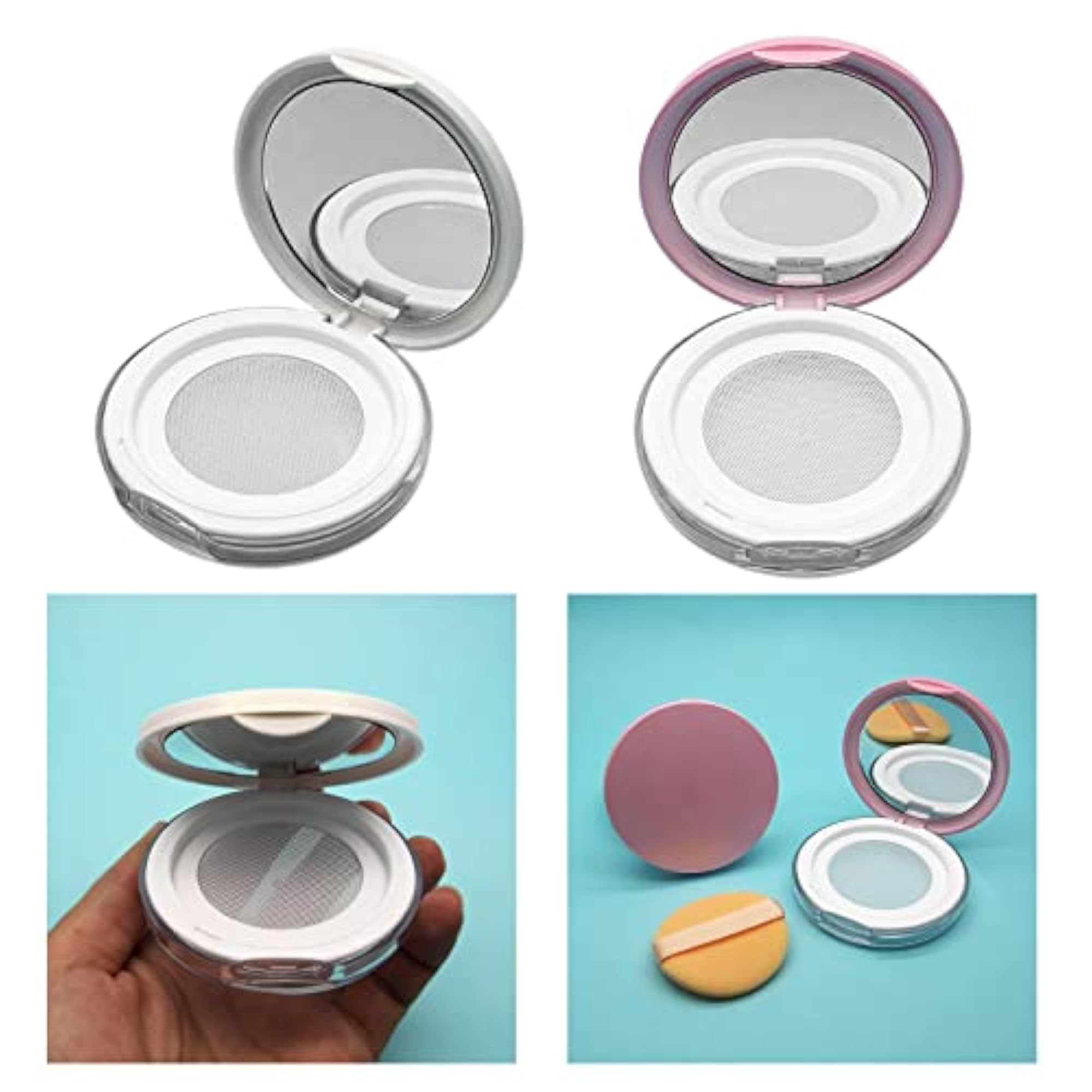 DIY Empty Poly Loose Powder Container, 3ml, Pink