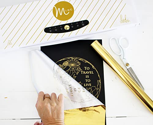 Heidi Swapp Minc Wheel Foiling Machine Laminator Applicator & Starter Kit,12 inch, White, Includes Transfer Folder, Gold Foil Sheet and 3 Tags, Make Cards, Invitations, and More by Heidi Swapp - Image 5