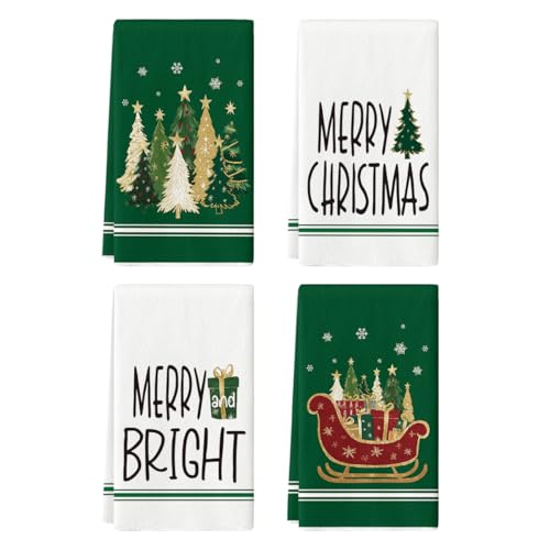 Artoid Mode Green Sleigh Star Xmas Tree Merry Christmas Kitchen