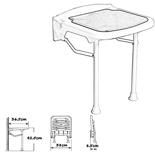 Tabouret de douche mural pliable gain de place pour senior
