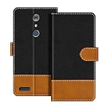 UOGNADGD Leather Flip Wallet Case Compatible with ZTE Blade Z Max Pro Z981 Phone Cover with Card Holders, RFID Blocking, Magnetic Closure & Kickstand (Black)