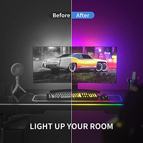 upHere DC 5V USB Powered LED Strip Light,Backlight Kit Flat Screen LCD Desktop Computer LED,LED Strip Lights with Remote Control,RF1404