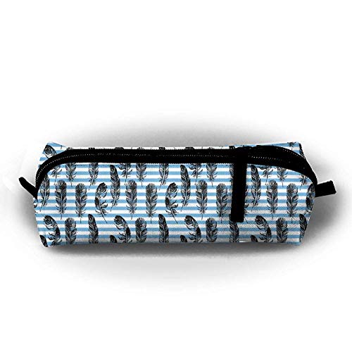 Preisvergleich Produktbild Stiftetui, handgezeichnete Federn drucken Taschen, Make-up-Tasche langlebige Studenten Briefpapier für die Schülerschule